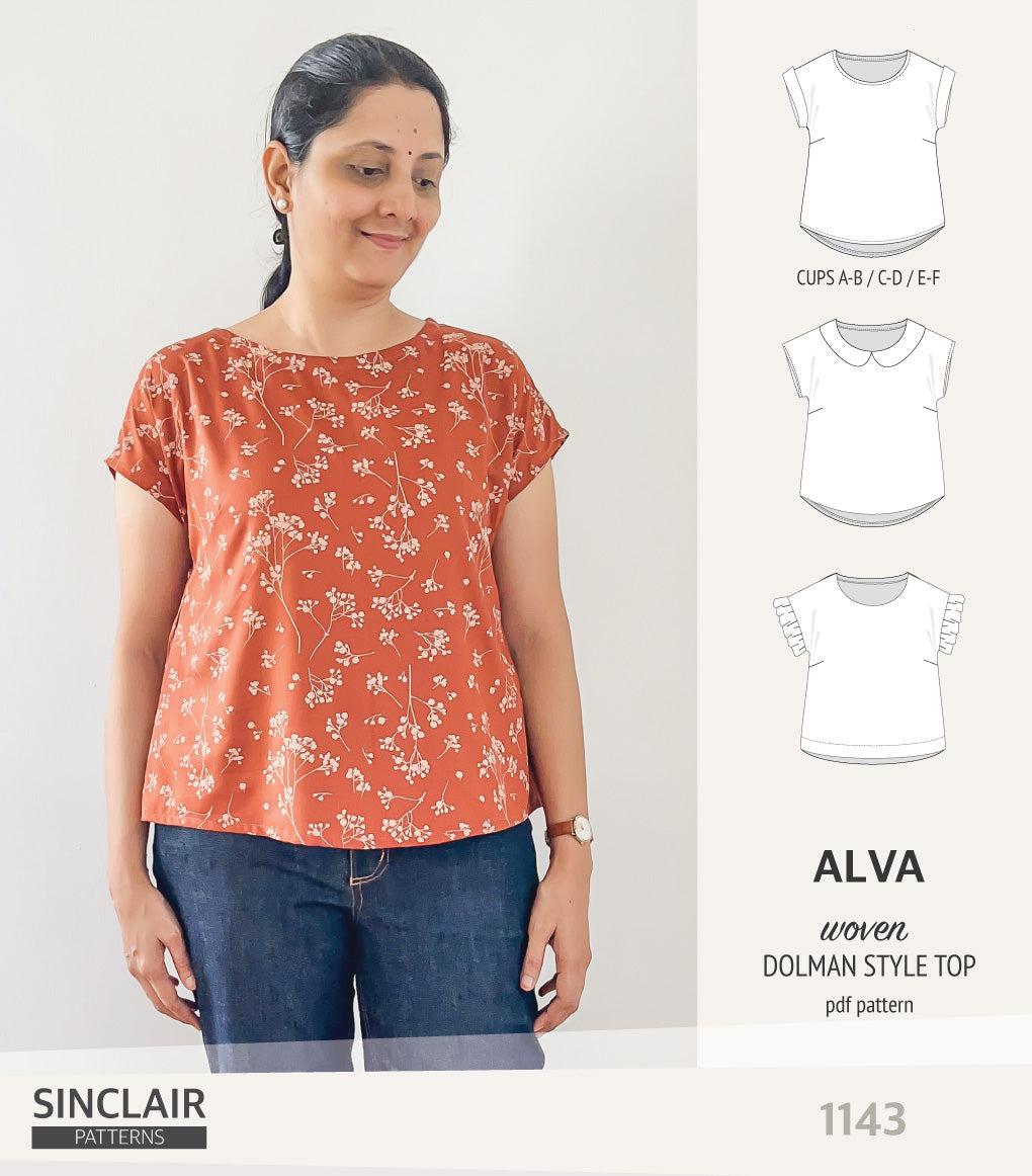 Alva woven dolman style top (PDF)
