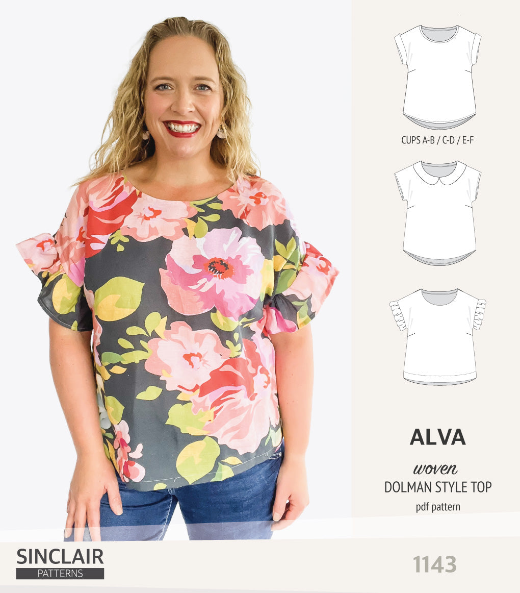 Alva woven dolman style top (PDF)
