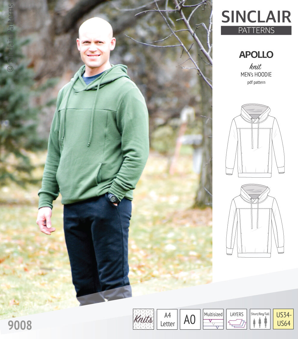 Apollo knit colorblocked hoodie for men (PDF)