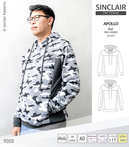 Apollo knit colorblocked hoodie for men (PDF)