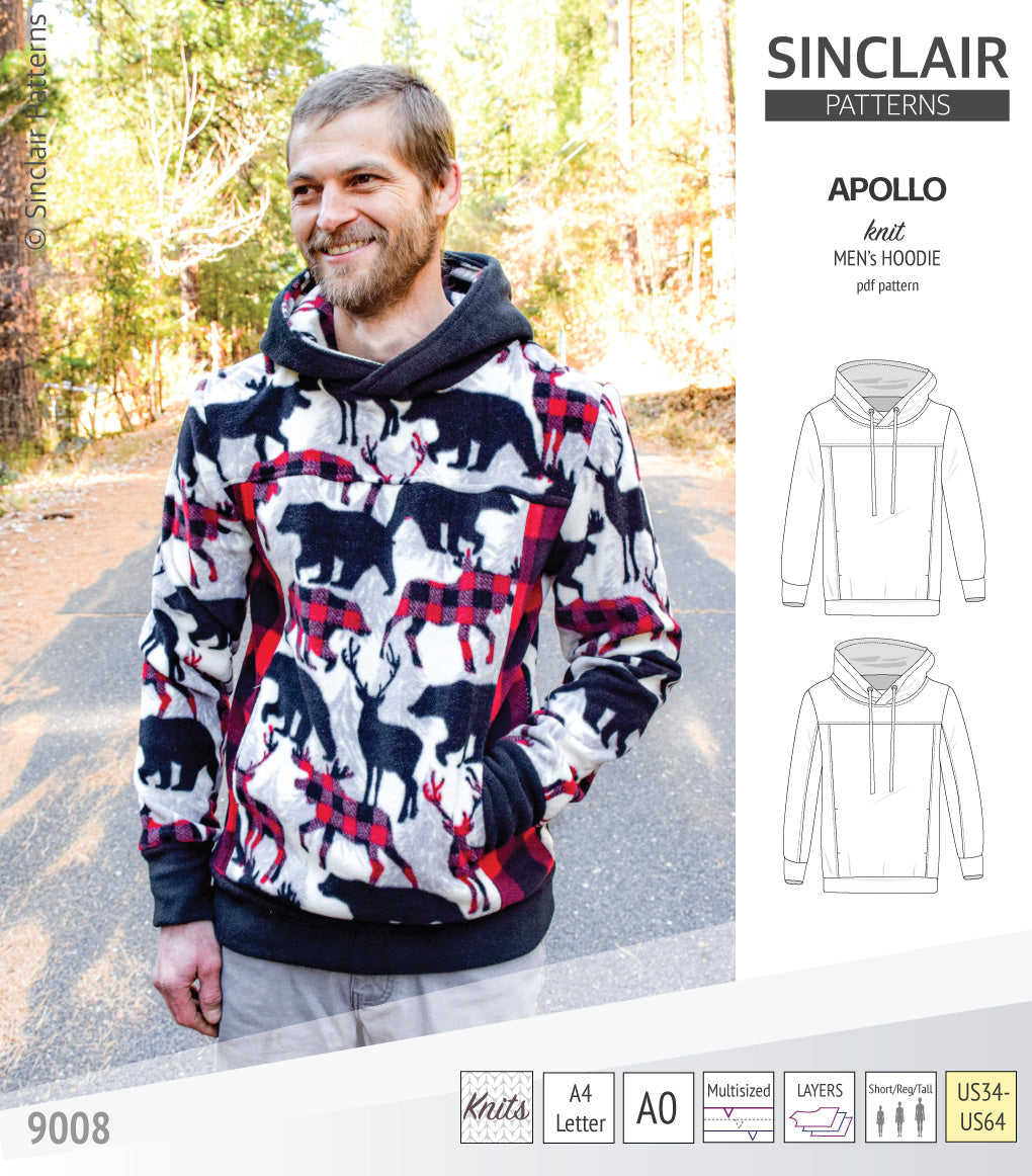 Apollo knit colorblocked hoodie for men (PDF)