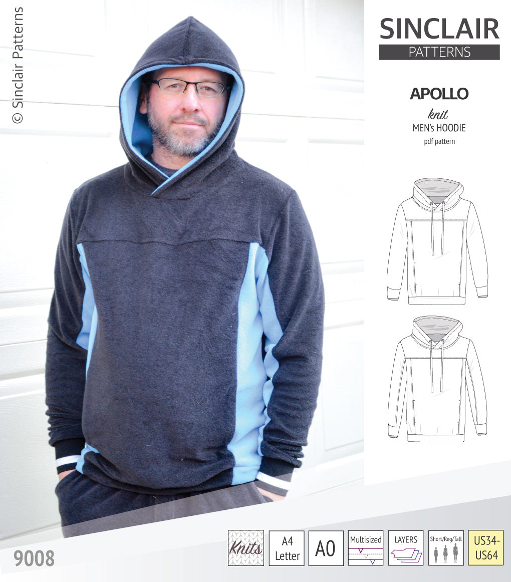 Apollo knit colorblocked hoodie for men (PDF)