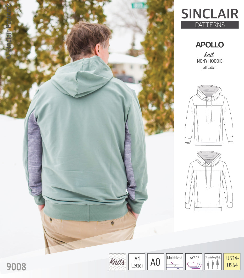 Apollo knit colorblocked hoodie for men (PDF)