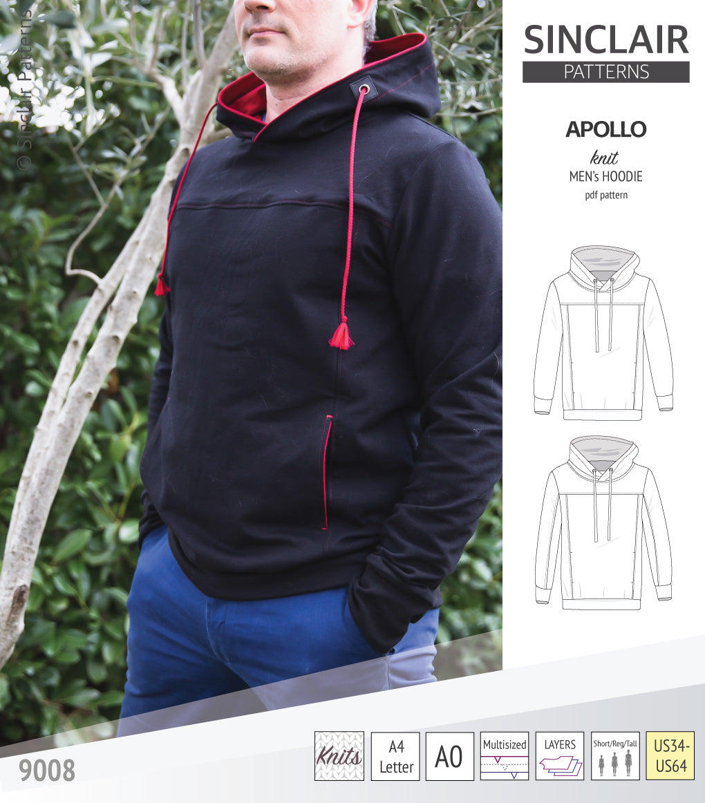 Apollo knit colorblocked hoodie for men (PDF)