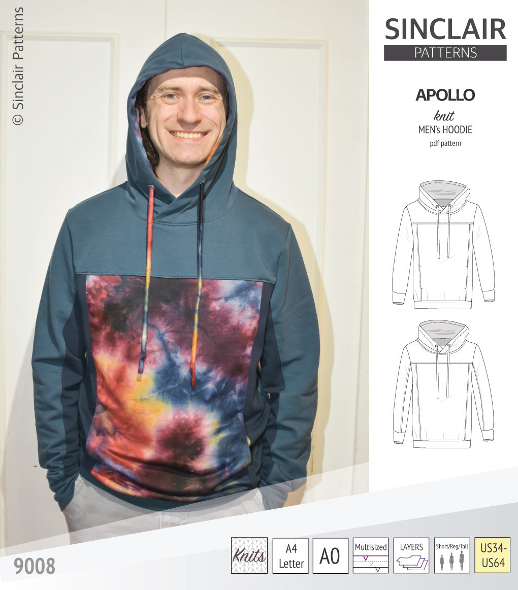 Apollo knit colorblocked hoodie for men (PDF)