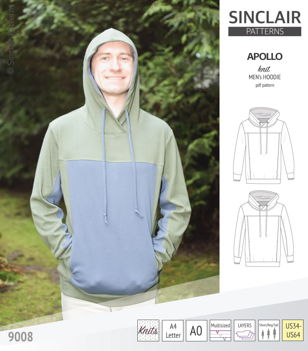 Apollo knit colorblocked hoodie for men (PDF)