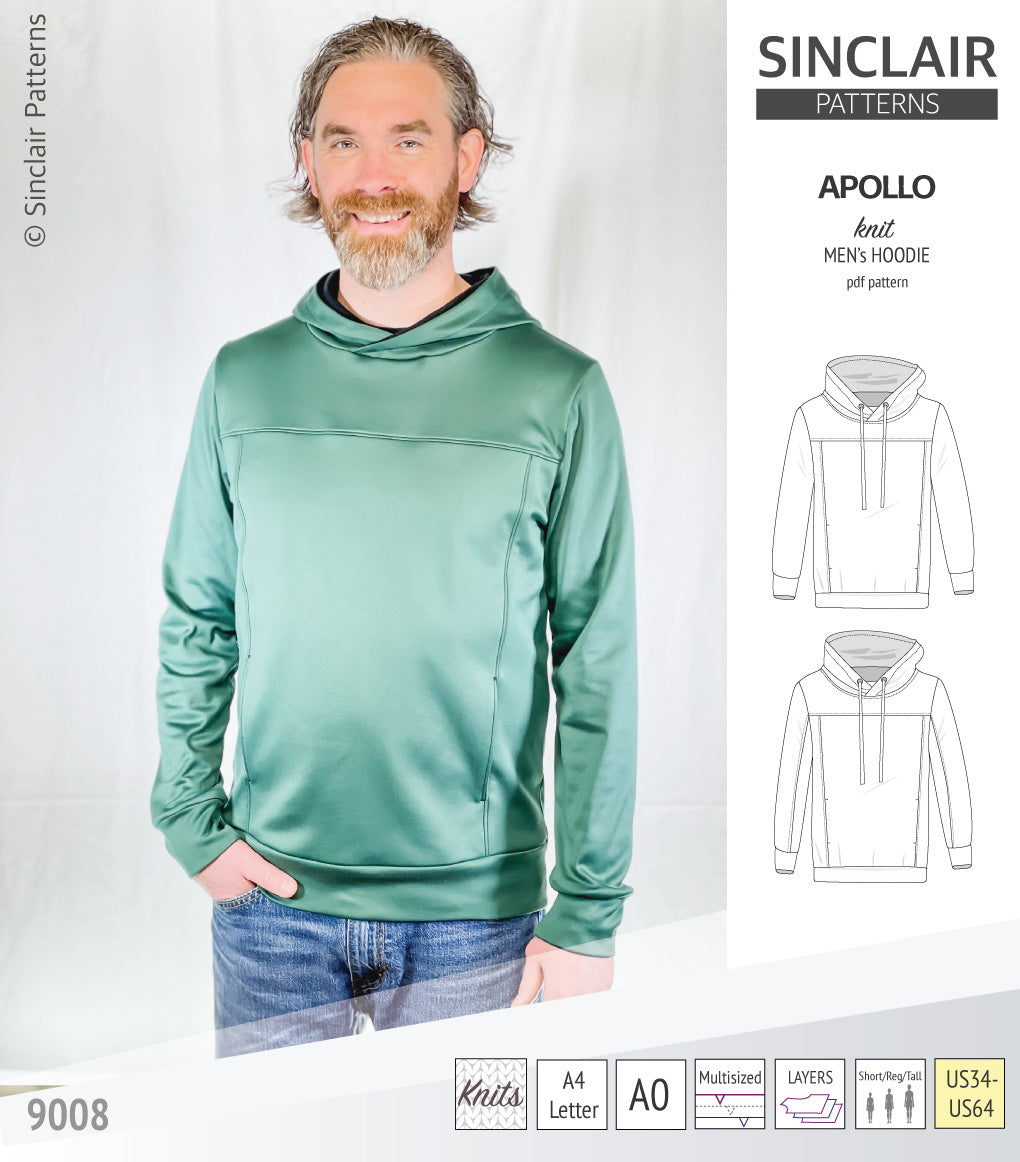 Apollo knit colorblocked hoodie for men (PDF)