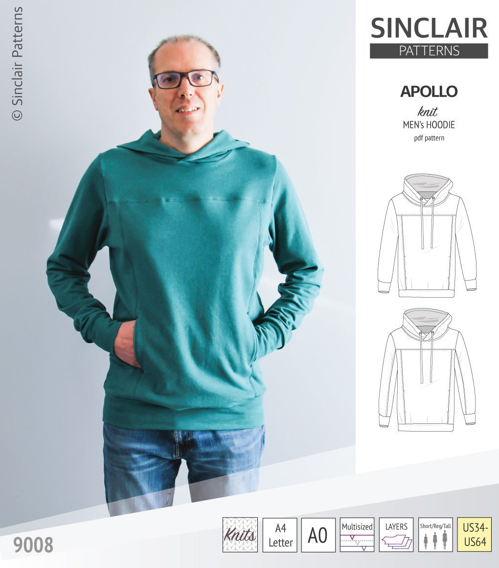 Apollo knit colorblocked hoodie for men (PDF)