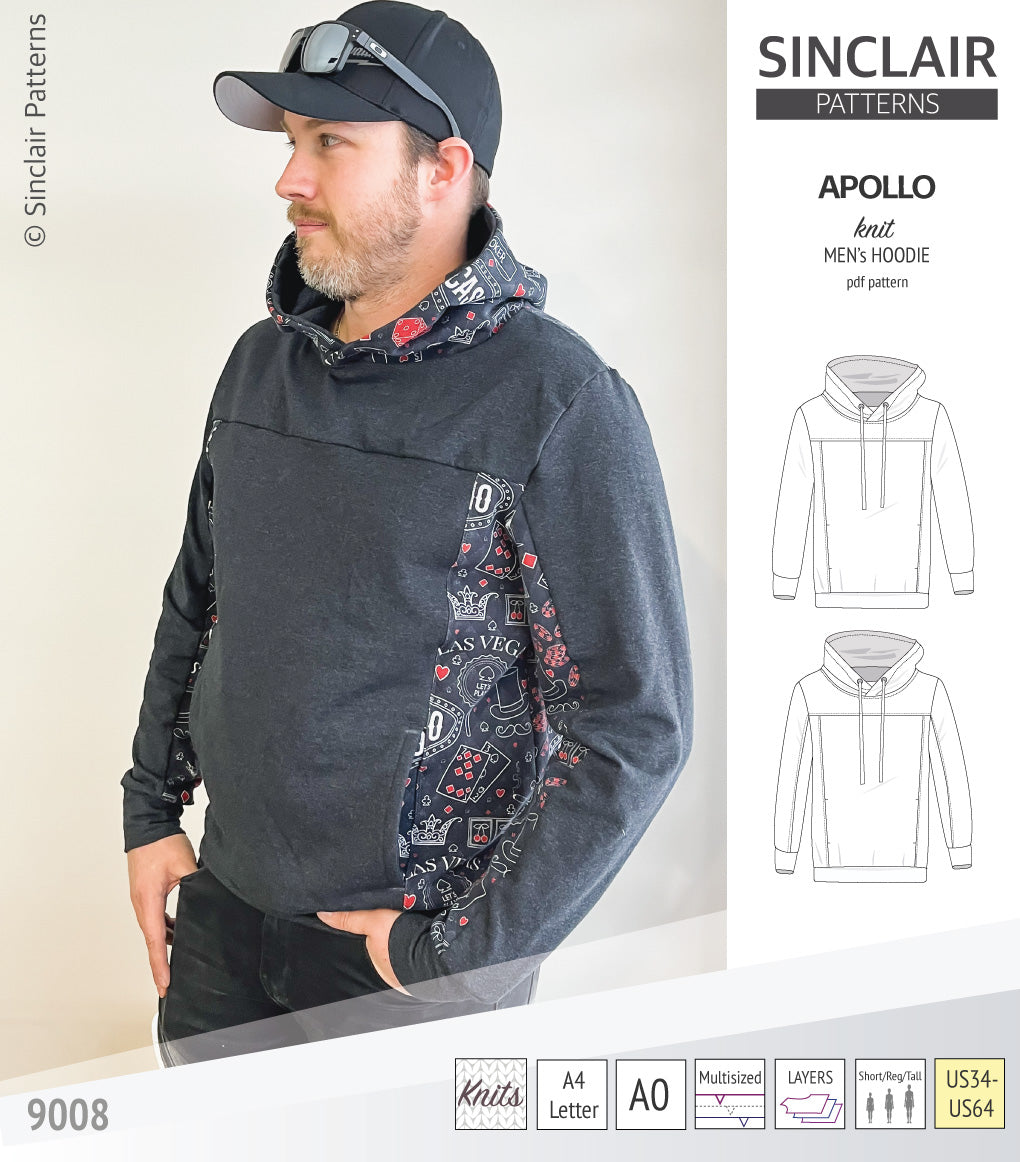 Apollo knit colorblocked hoodie for men (PDF)