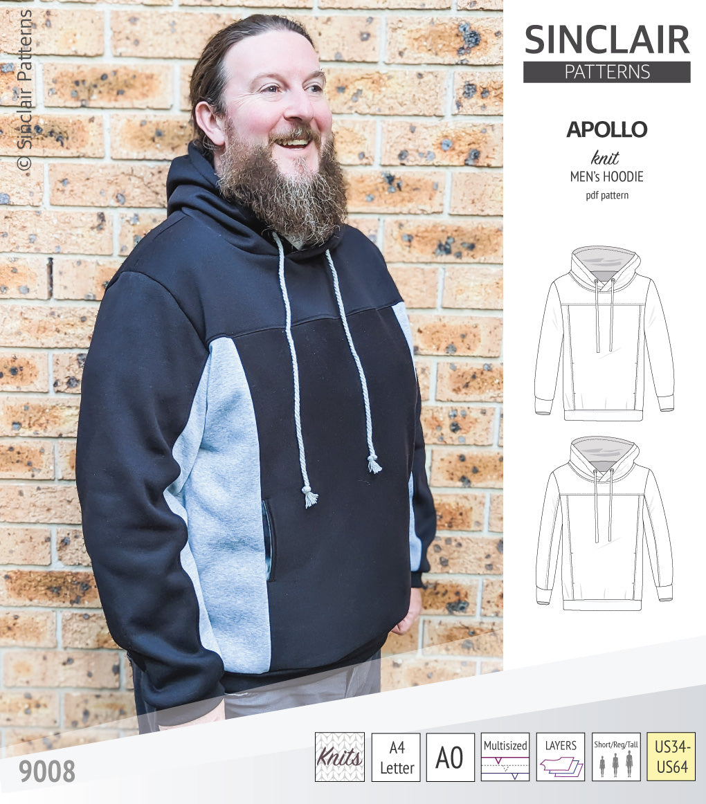 Apollo knit colorblocked hoodie for men (PDF)