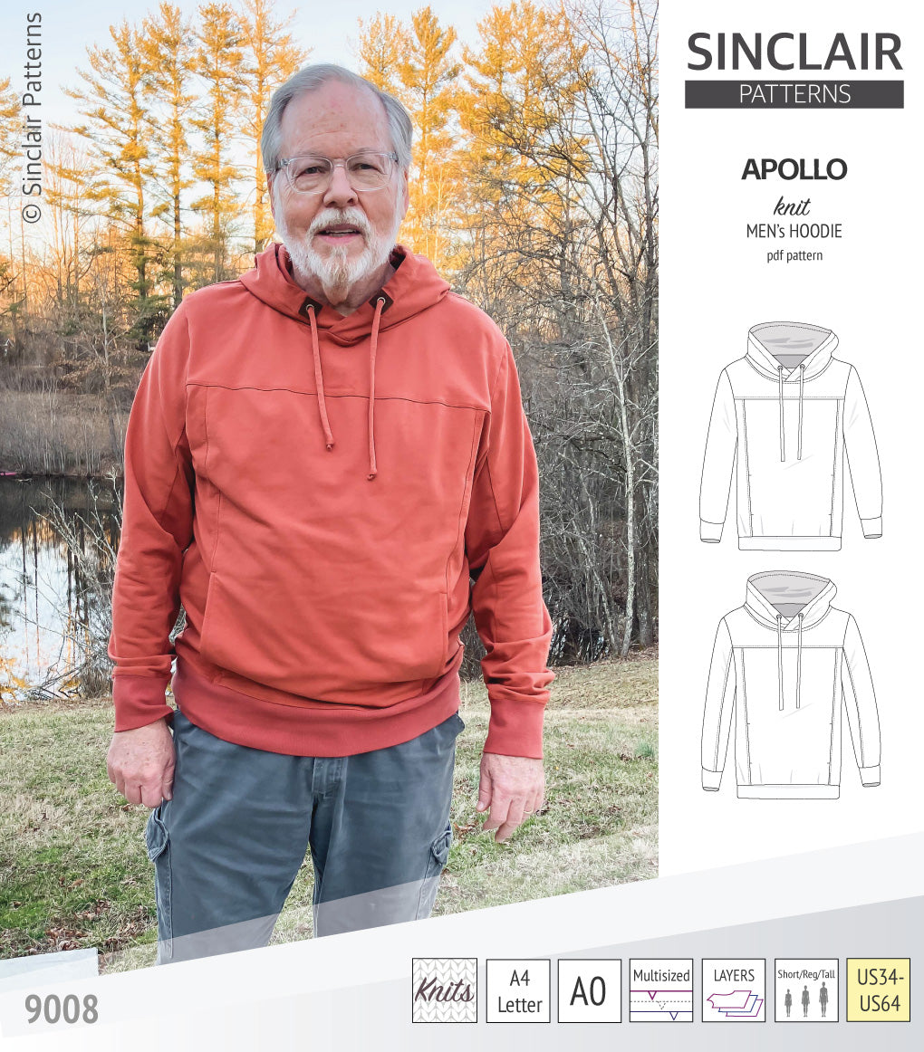 Apollo knit colorblocked hoodie for men (PDF)