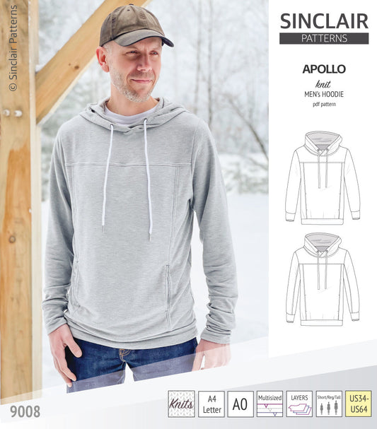Apollo knit colorblocked hoodie for men (PDF)