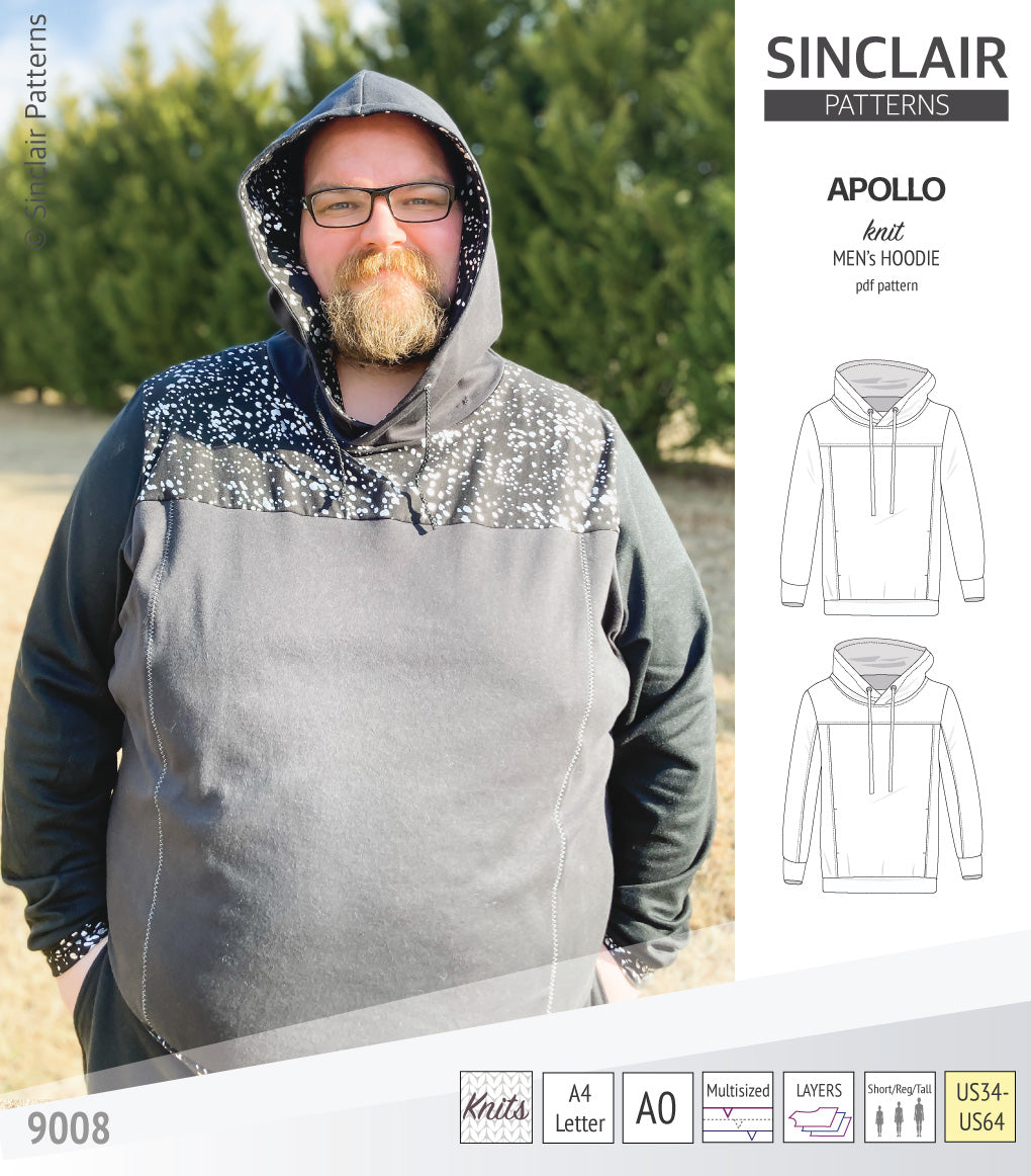 Apollo knit colorblocked hoodie for men (PDF)