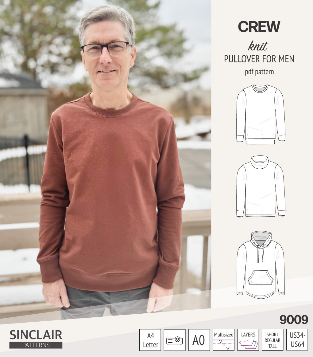 Crew pullover for men (PDF)