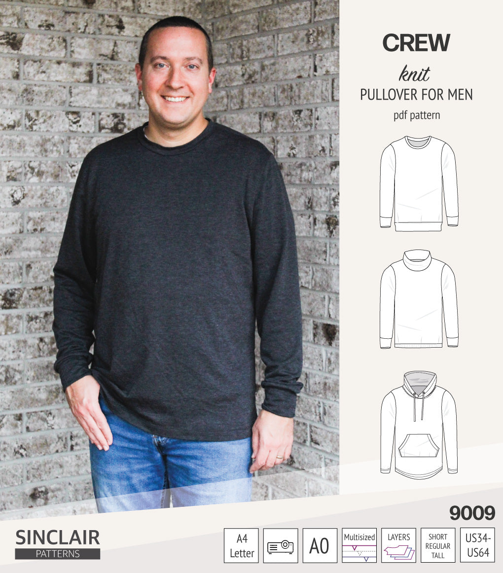Crew pullover for men (PDF)