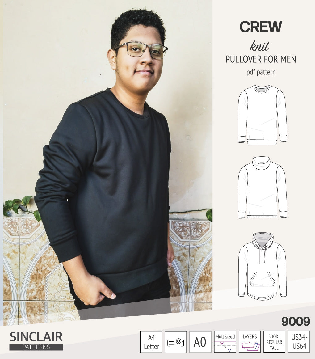Crew pullover for men (PDF)