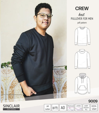 Crew pullover for men (PDF)