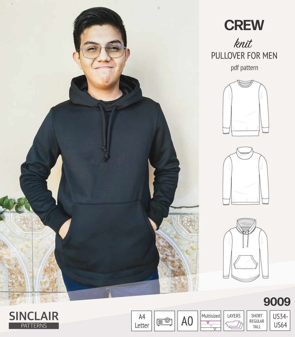 Crew pullover for men (PDF)