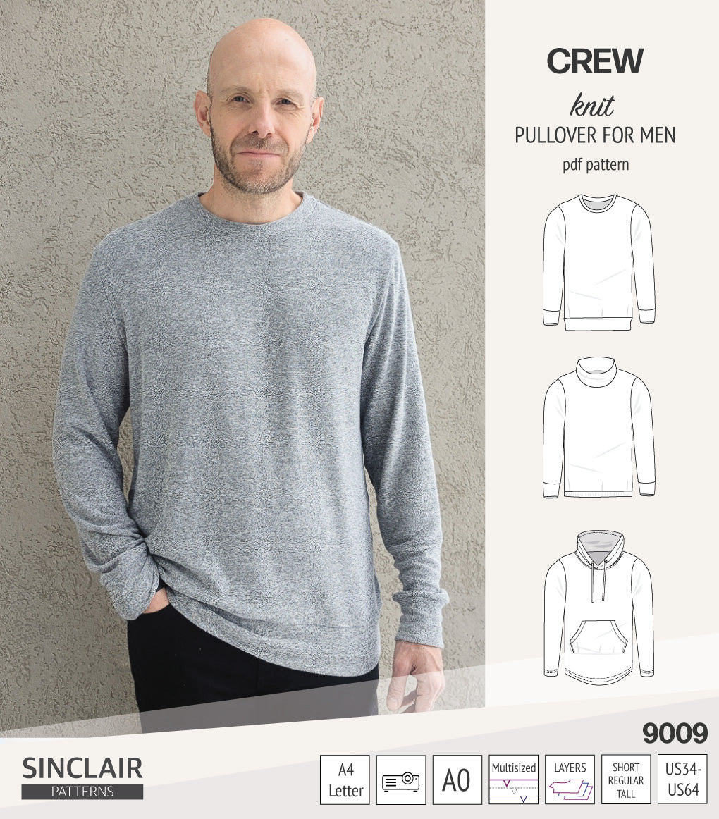 Crew pullover for men (PDF)