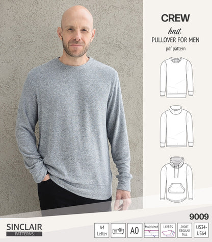 Crew pullover for men (PDF)