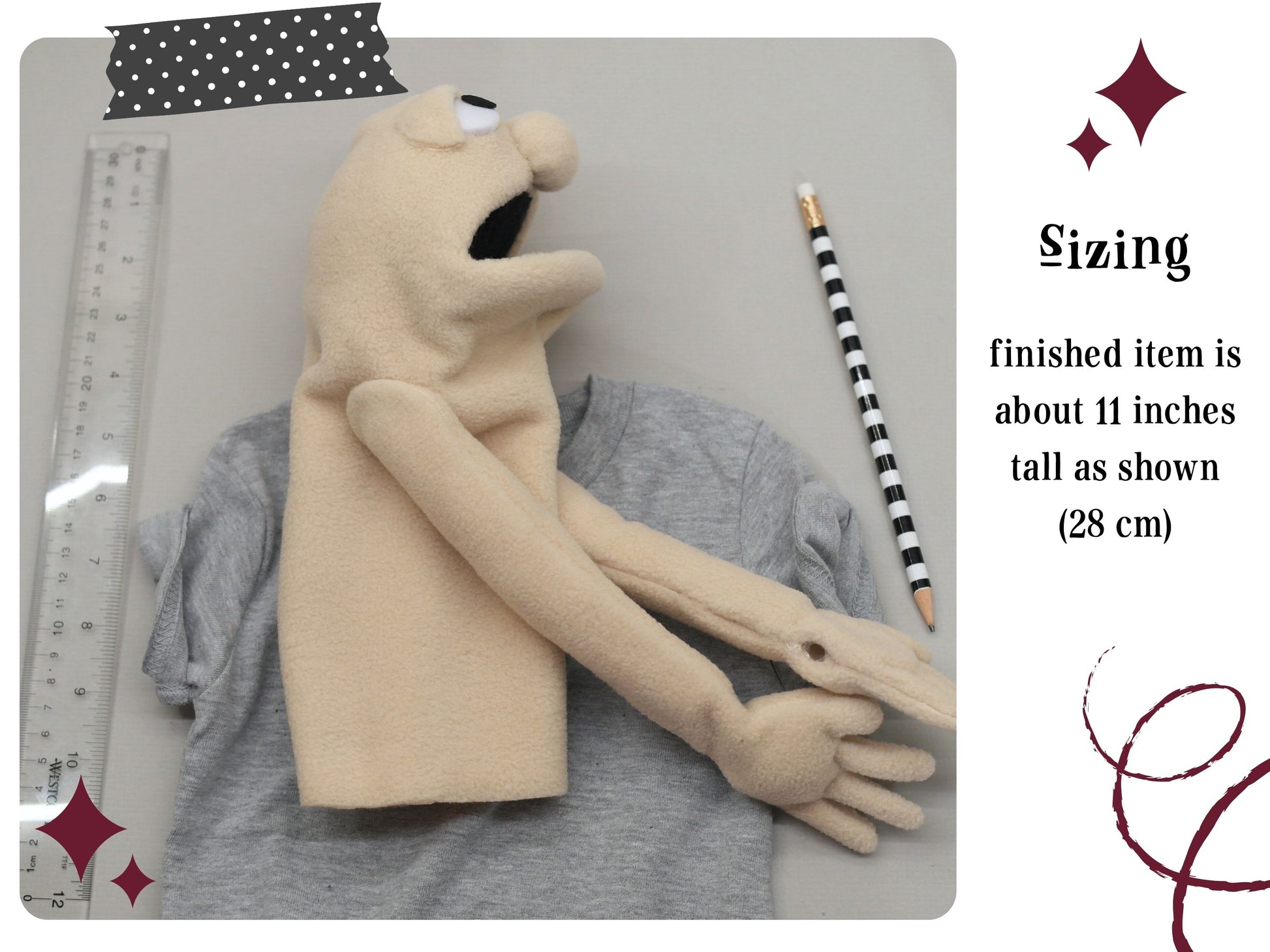 Human Hand & Rod Puppet Pattern