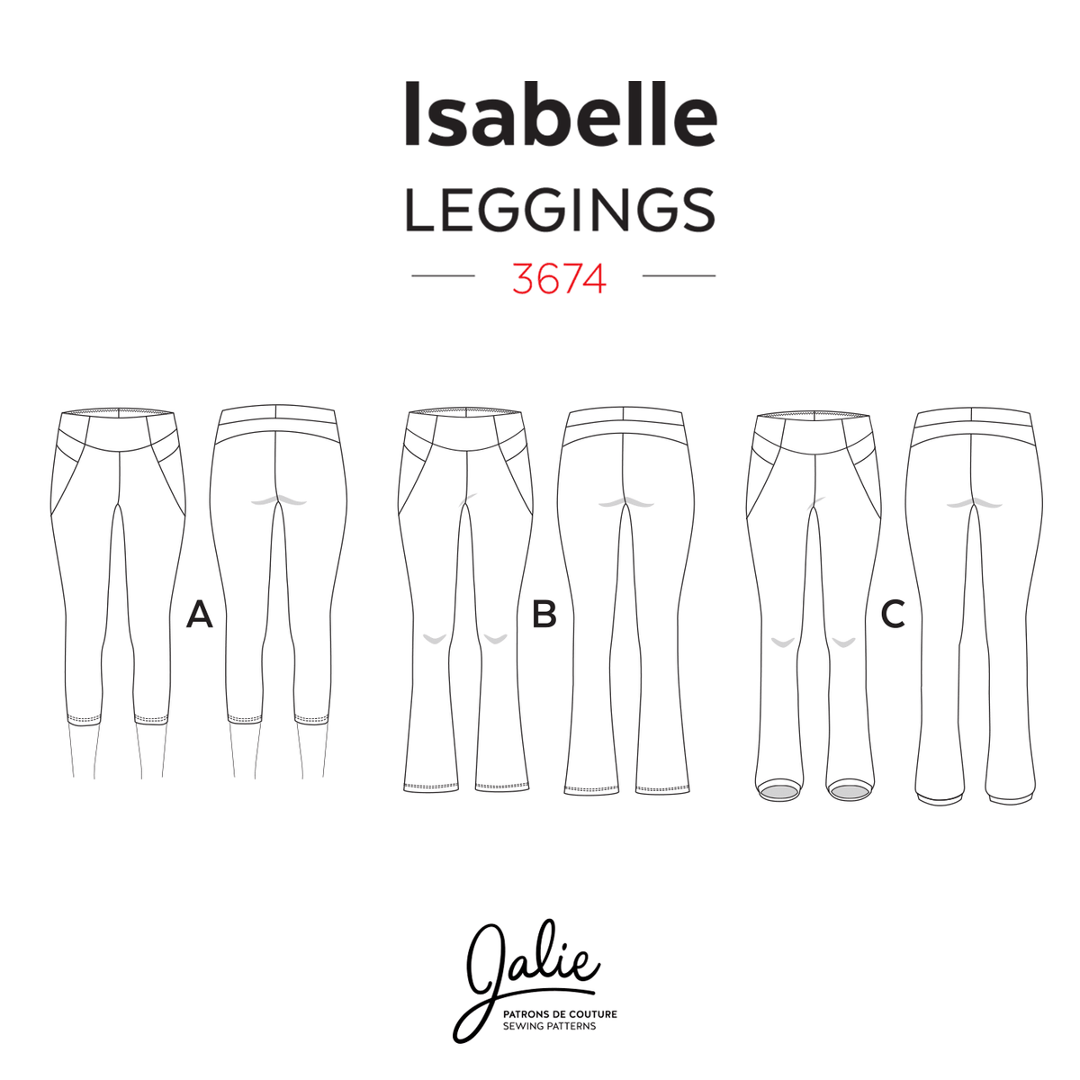 Jalie 3674 - ISABELLE - Line Drawings