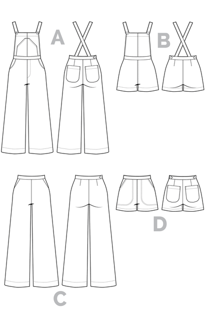 Jenny Overalls + Trousers Pattern