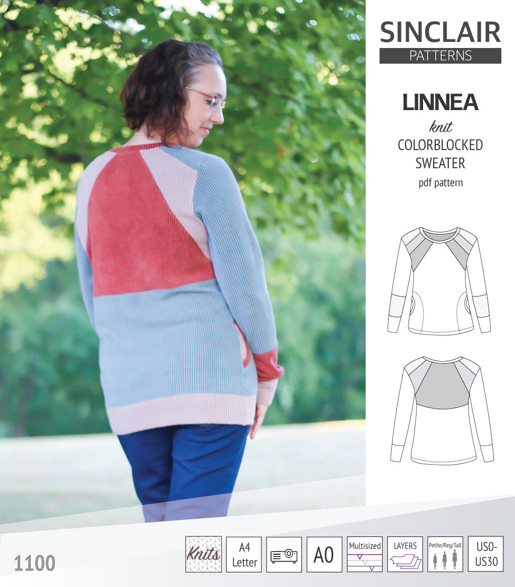Linnea colorblocked sweater (PDF)