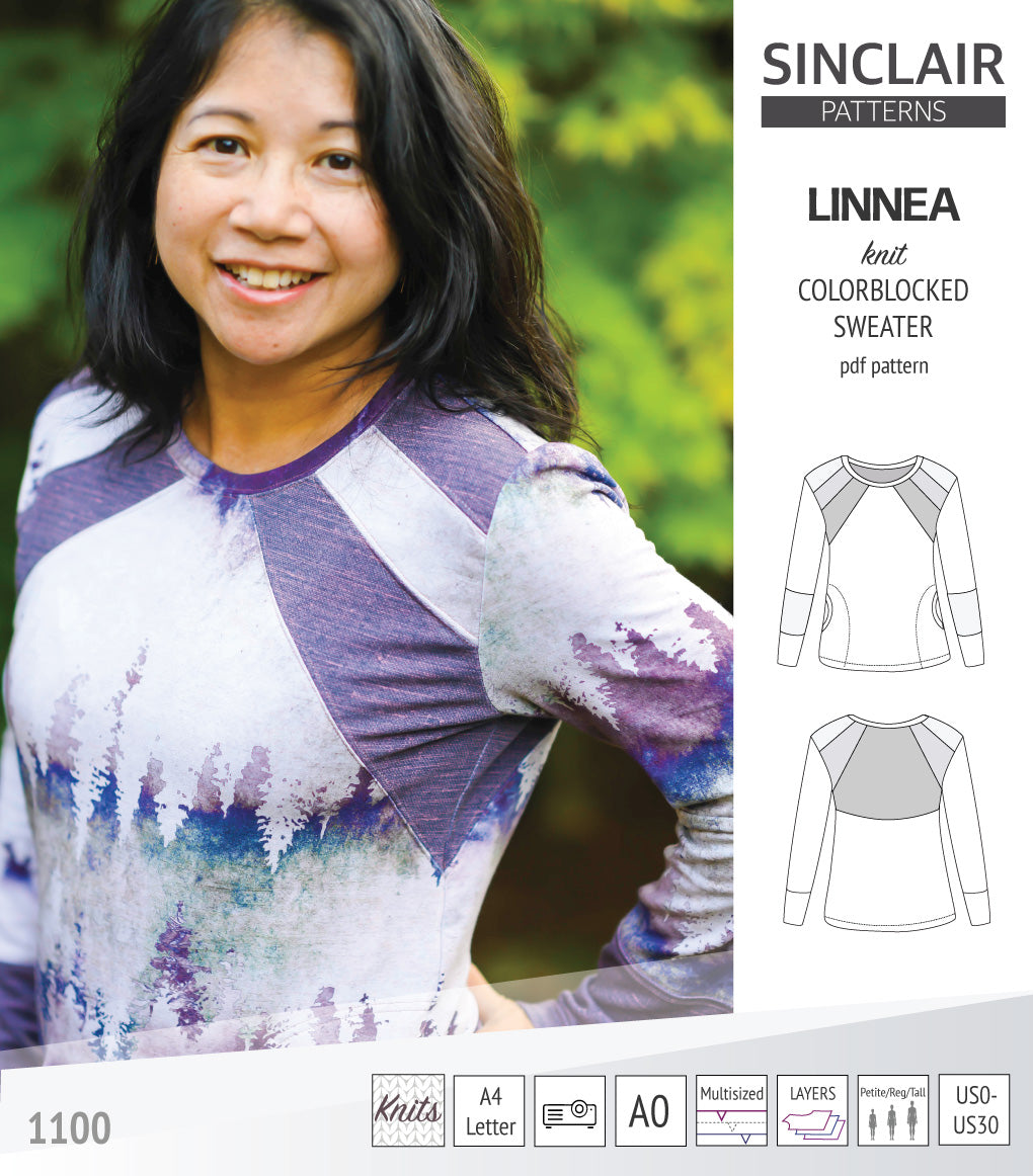 Linnea colorblocked sweater (PDF)