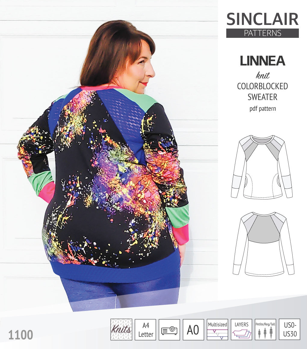 Linnea colorblocked sweater (PDF)