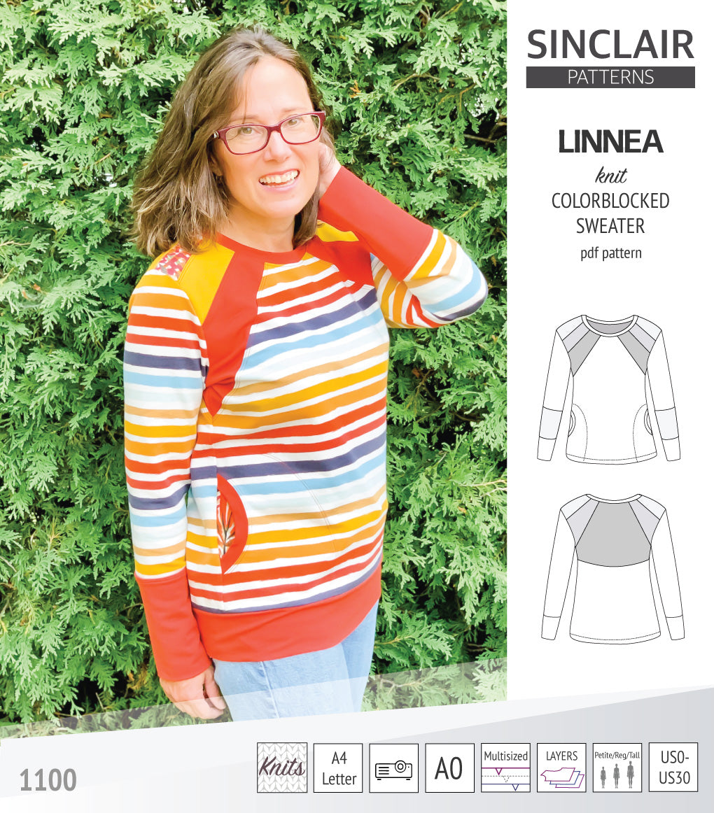 Linnea colorblocked sweater (PDF)