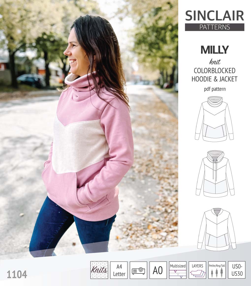 Milly colorblocked hoodie and zip up jacket (PDF)