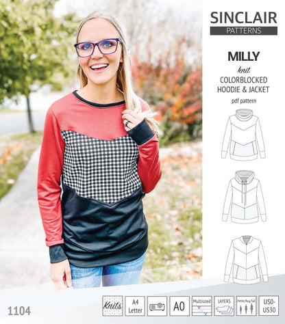Milly colorblocked hoodie and zip up jacket (PDF)