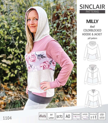 Milly colorblocked hoodie and zip up jacket (PDF)
