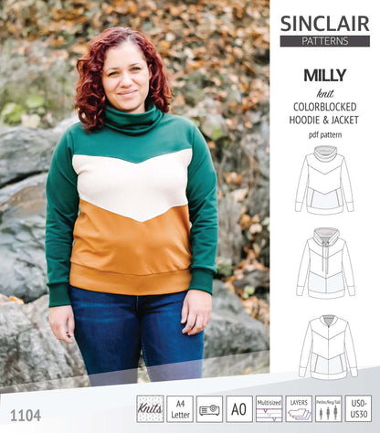 Milly colorblocked hoodie and zip up jacket (PDF)