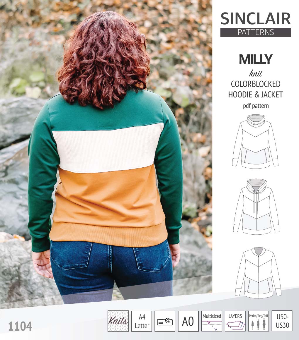 Milly colorblocked hoodie and zip up jacket (PDF)