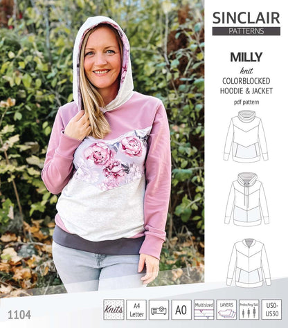 Milly colorblocked hoodie and zip up jacket (PDF)