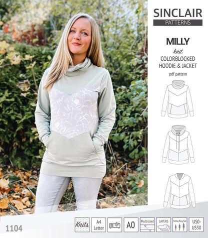 Milly colorblocked hoodie and zip up jacket (PDF)