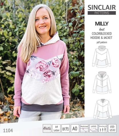 Milly colorblocked hoodie and zip up jacket (PDF)