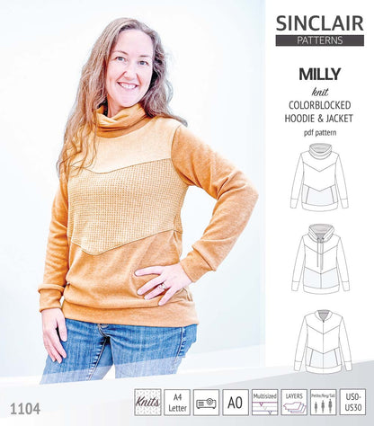 Milly colorblocked hoodie and zip up jacket (PDF)