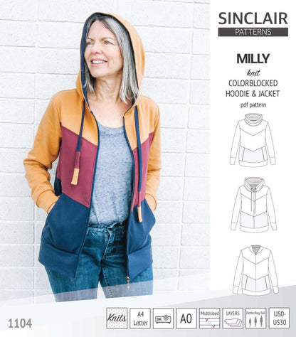 Milly colorblocked hoodie and zip up jacket (PDF)