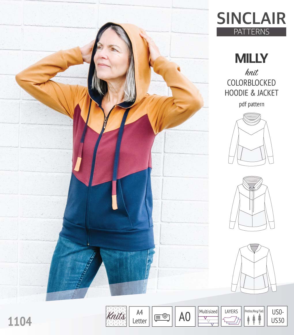 Milly colorblocked hoodie and zip up jacket (PDF)