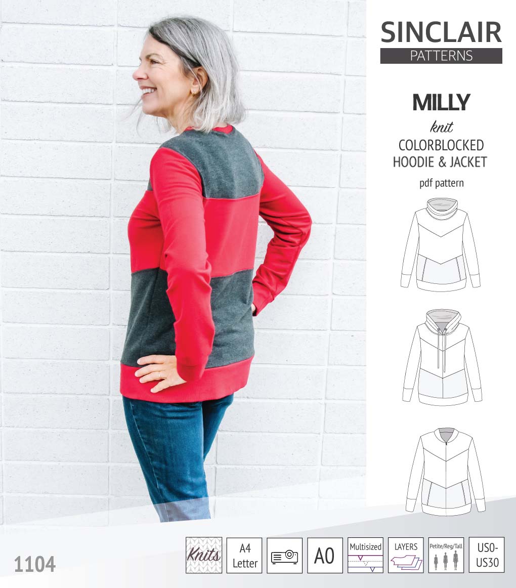 Milly colorblocked hoodie and zip up jacket (PDF)