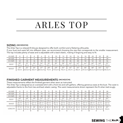 PDF Arles Top Pattern - Sewing Therapy