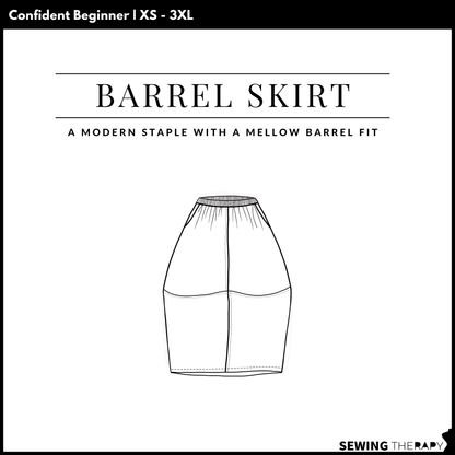 PDF Barrel Skirt Pattern - Sewing Therapy