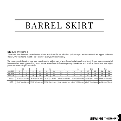 PDF Barrel Skirt Pattern - Sewing Therapy
