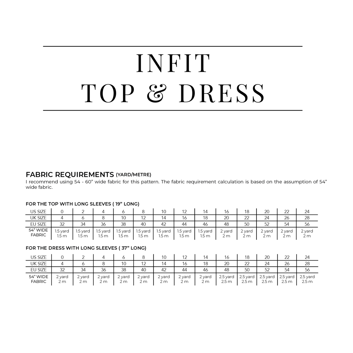 PDF Infit Top & Dress Pattern - Sewing Therapy
