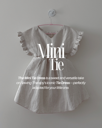 PDF Mini Tie Dress Pattern for Ages 1 – 12 (Sizes 80–150 cm) | Sewing Therapy
