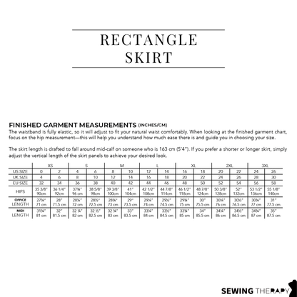 PDF Rectangle Skirt Pattern - Sewing Therapy