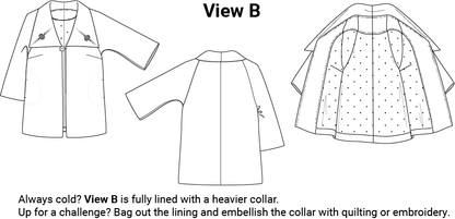 Style Falcon Positive Space Jacket Digital Sewing Pattern